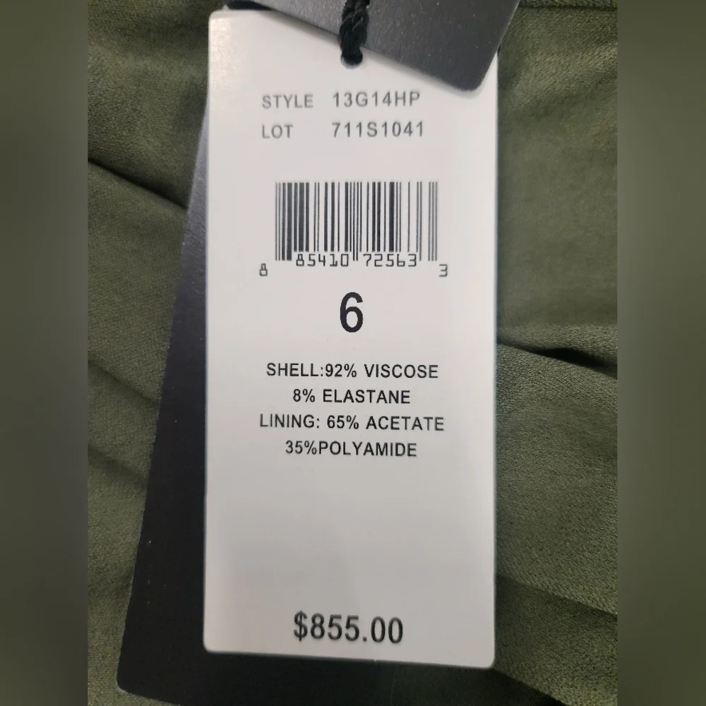 NWT Ralph Lauren Black Label Green Ruched Pencil Skirt Size 6  $855 - Picture 10 of 11